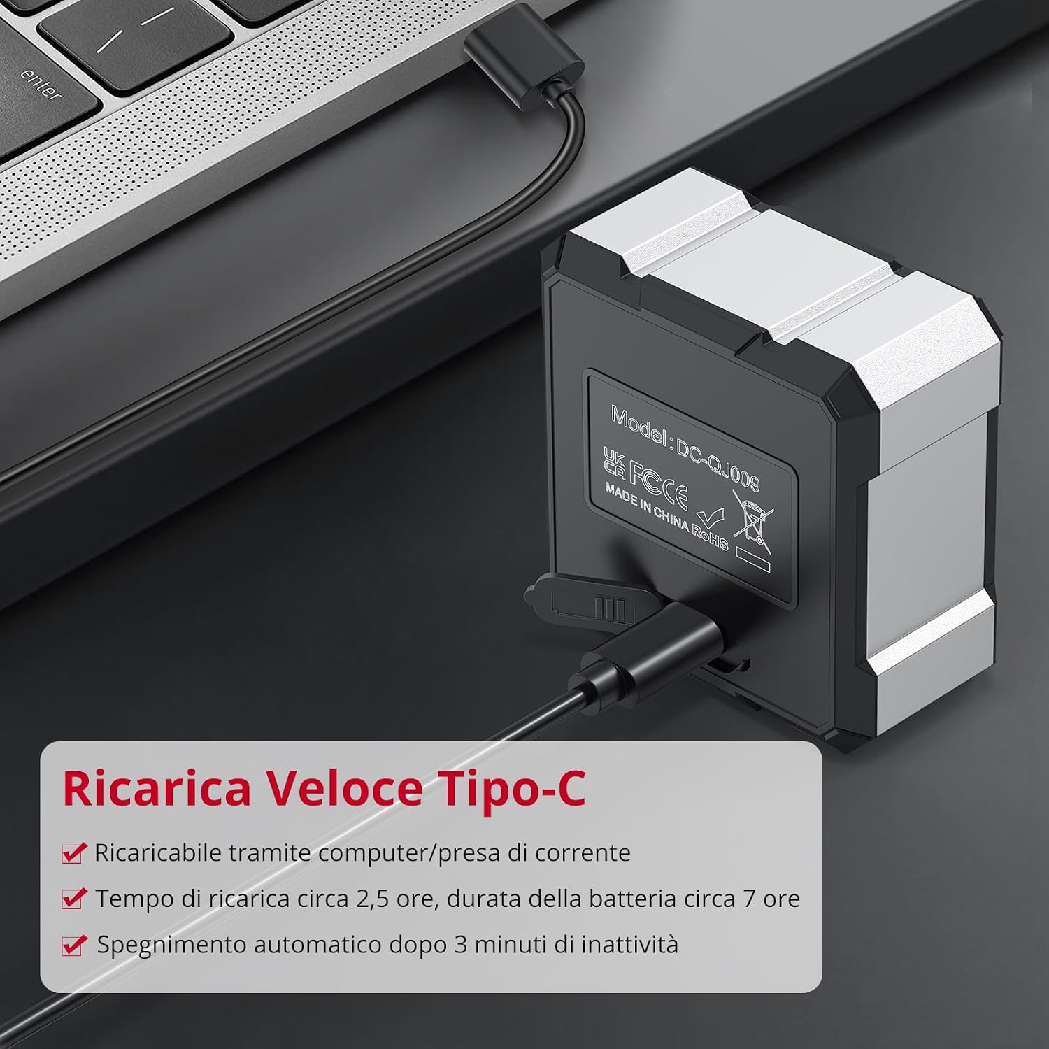 Thumbnail 3 de XUNTOP 4*90° inclinometro digitale ricaricabile con display LCD IP54 e 4 lati magnetici