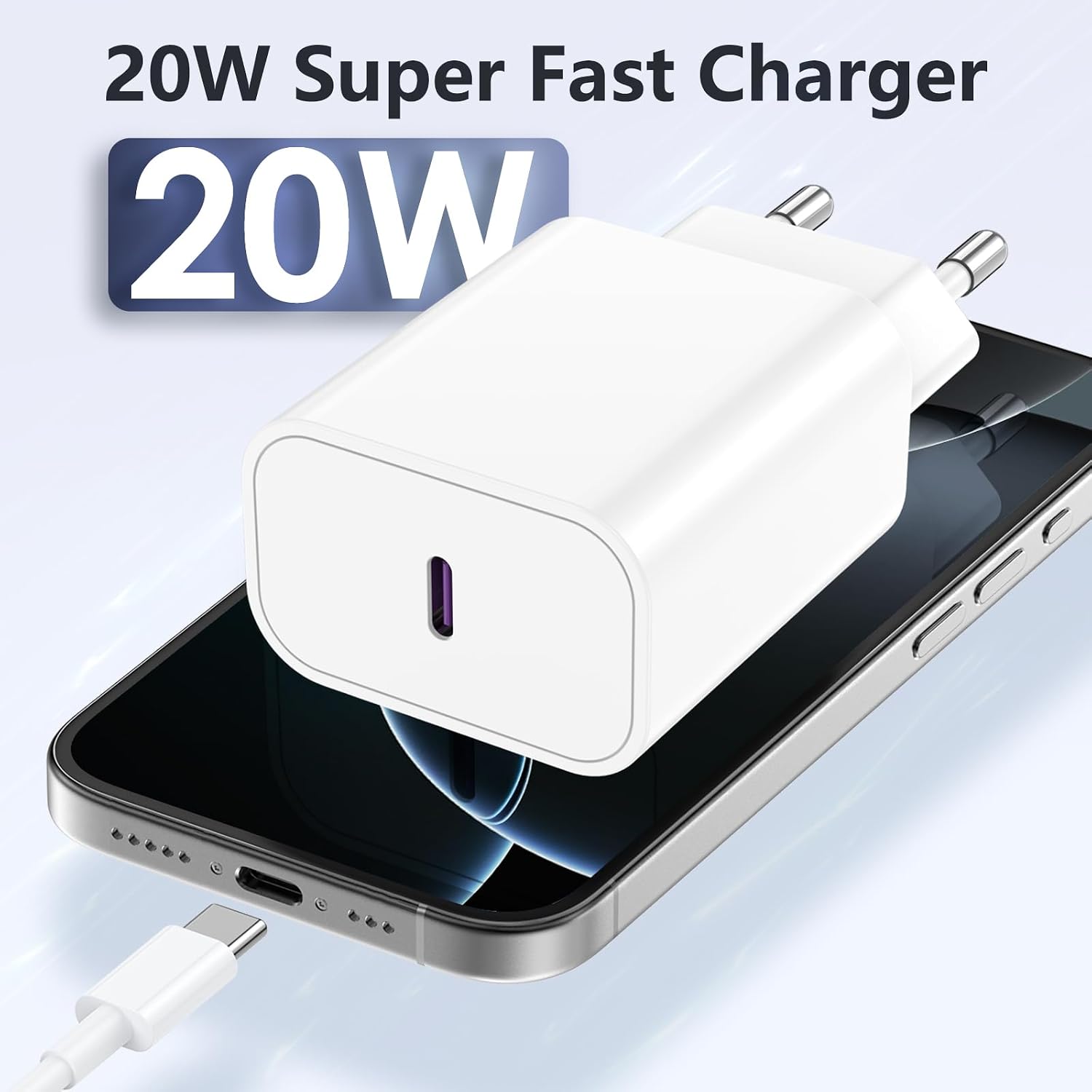 Detalle de 2Pack USB C Ladegerät 20W