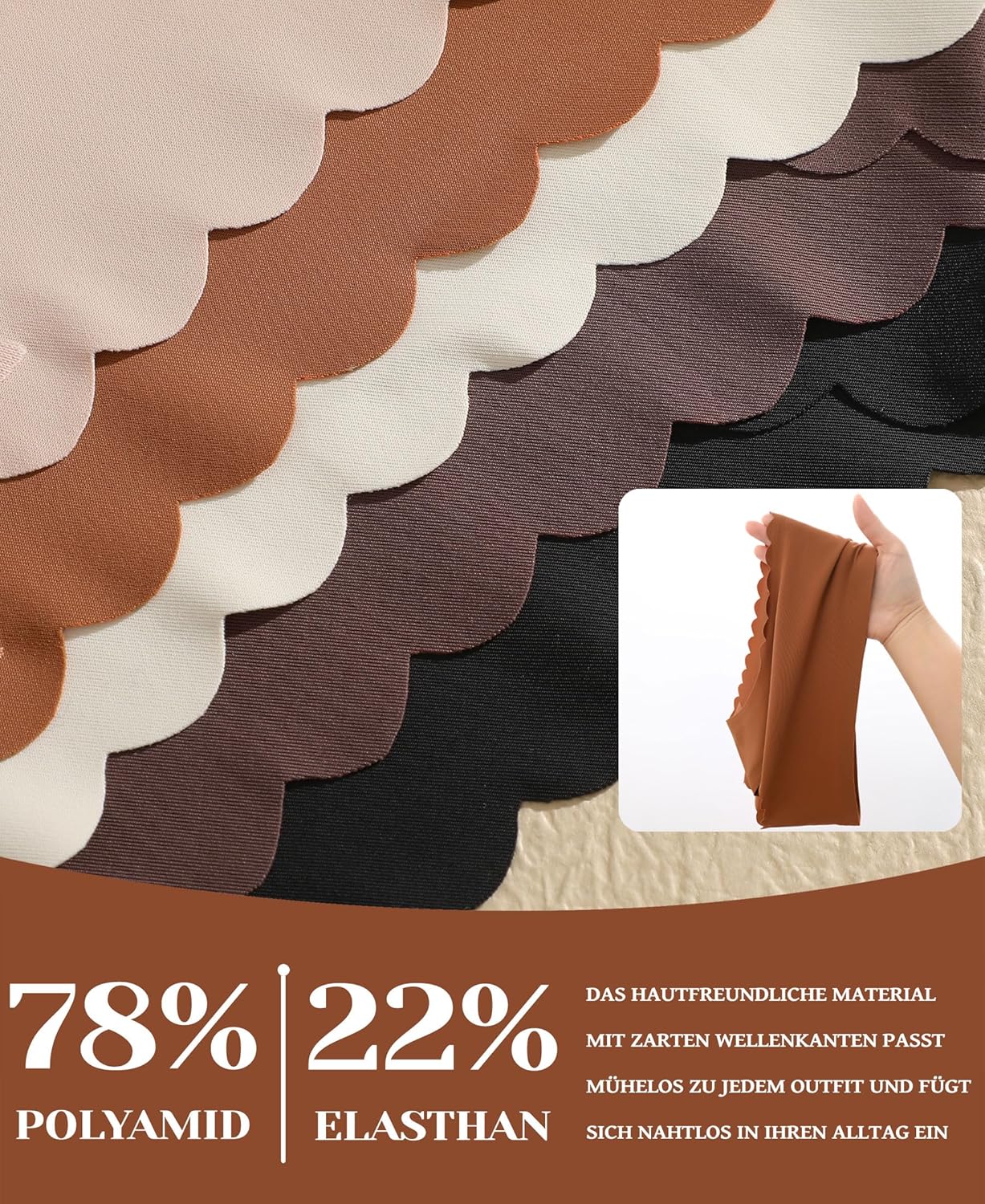 Detalle de Sth Big Culotte sans Couture Femme Taille Haute – Lot multipack, parfaite invisibilité et confort