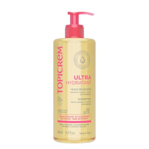 Detalle de Topicrem Ultra-Hydratant, Huile de Douche 8H – Gel douche pour visages et corps, 500 ml
