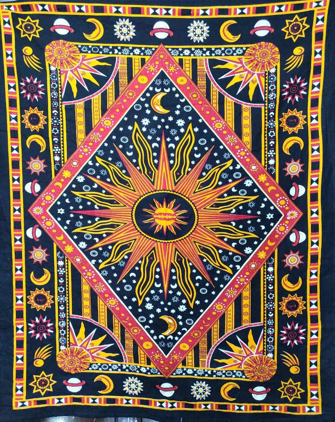 Detalle 2 de ICC Poster Wall Hanging Tapestries – Bohemian 70 x 100 cm (Orange)