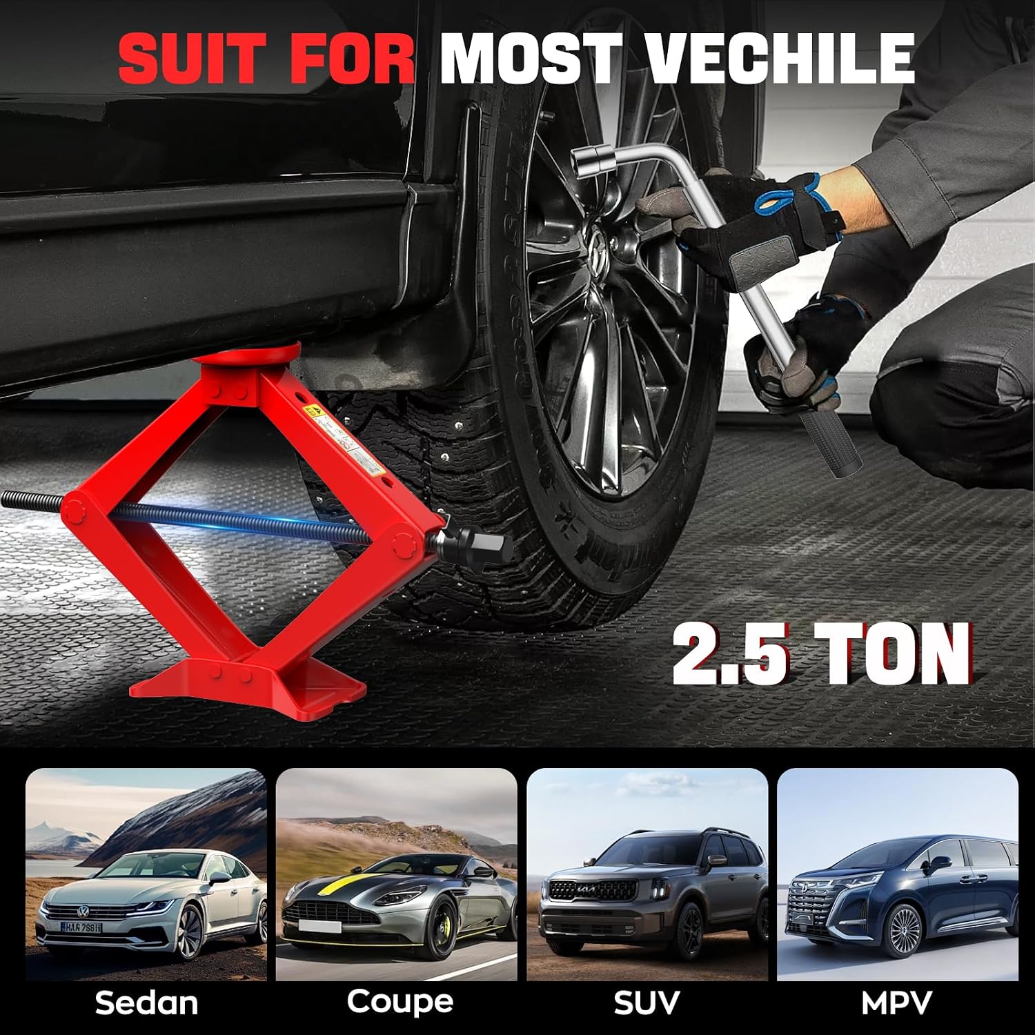Detalle de IMAYCC Cric voiture 2,5 t levage