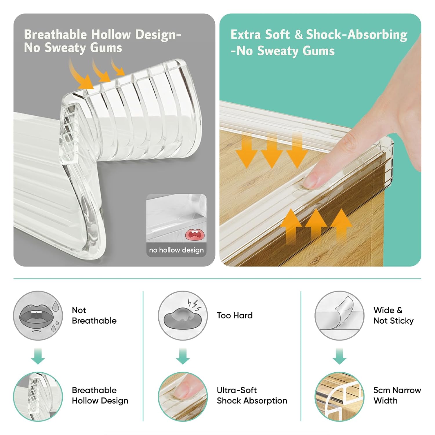 Detalle 2 de MCDALEGE Baby Furniture Edge Protector with Pre-Applied Adhesive Strips
