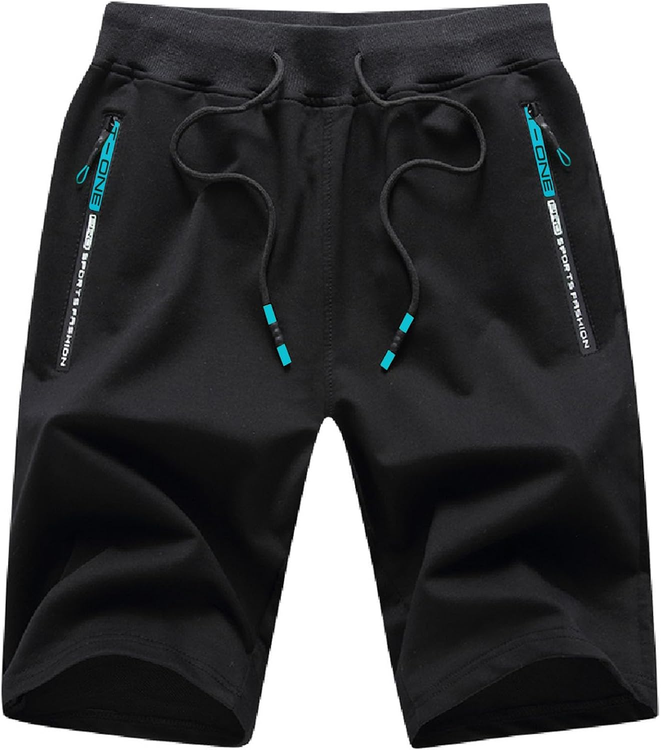 Thumbnail 5 de JustSun Herren Shorts Kurze Sporthose aus Baumwolle mit Stretch und Reißverschlüssen