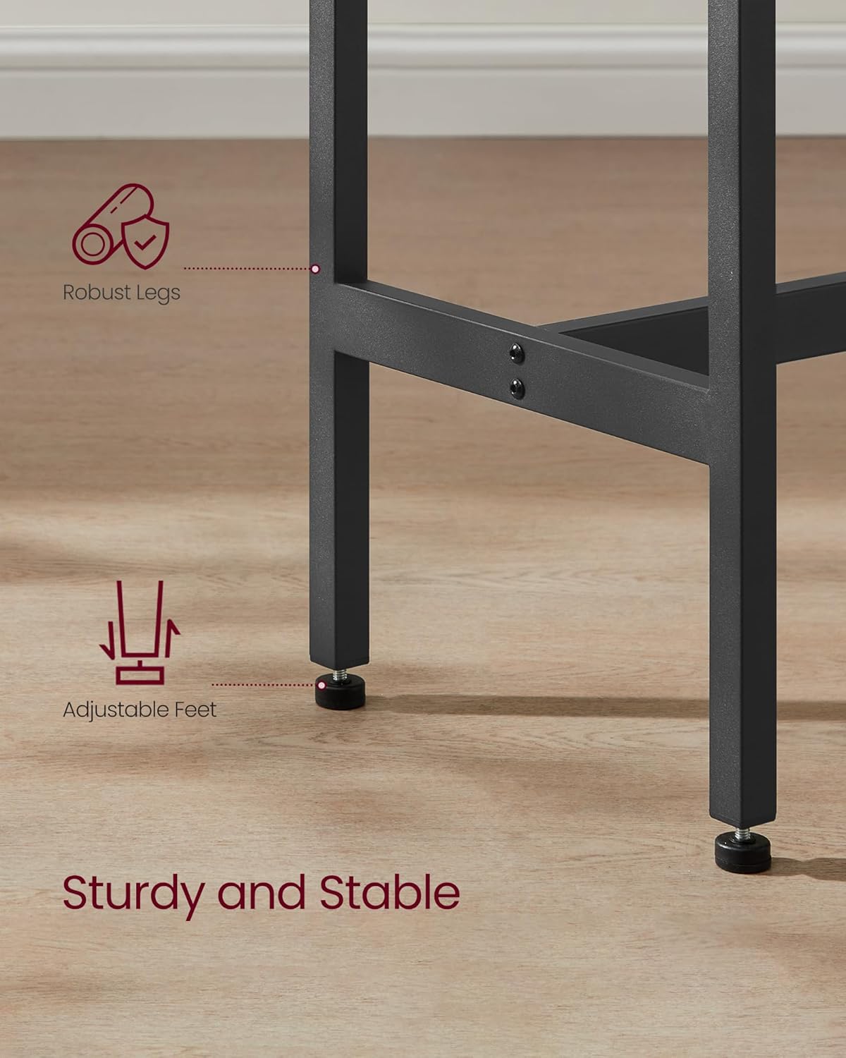 Thumbnail 6 de VASAGLE bar table LBT120B56 (40 x 120 x 90 cm) – industrial-style high kitchen/dining table in ebony black