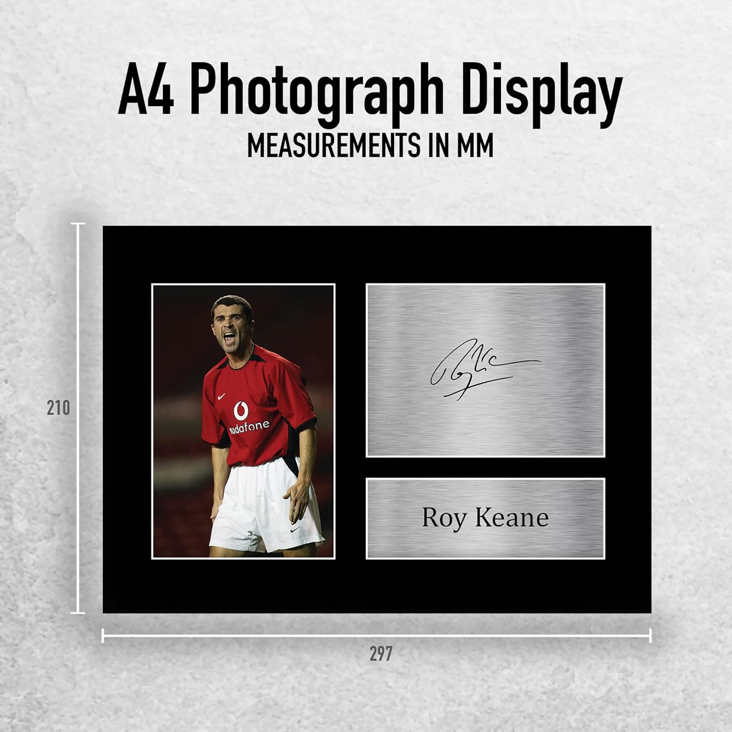 Thumbnail 1 de HWC Trading Roy Keane signed A4 autograph gift photo display (printed)