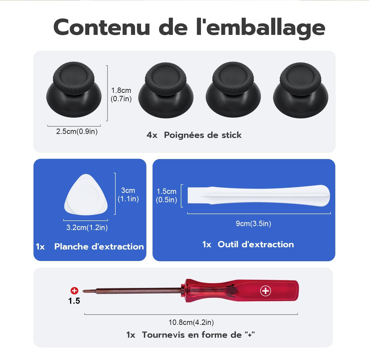 Thumbnail 6 de Mcbazel Réparation Joystick PS5 4 pièces