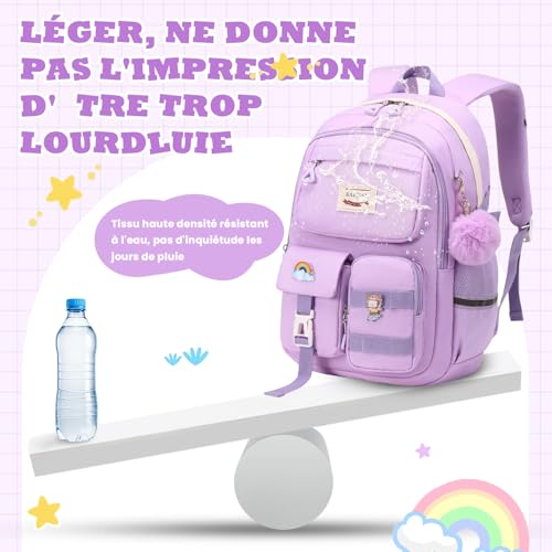 Thumbnail 7 de Sisipoet Cartable Fille Sac à Dos pour Ordinateur 15,6 pouces – Collège/Lycée