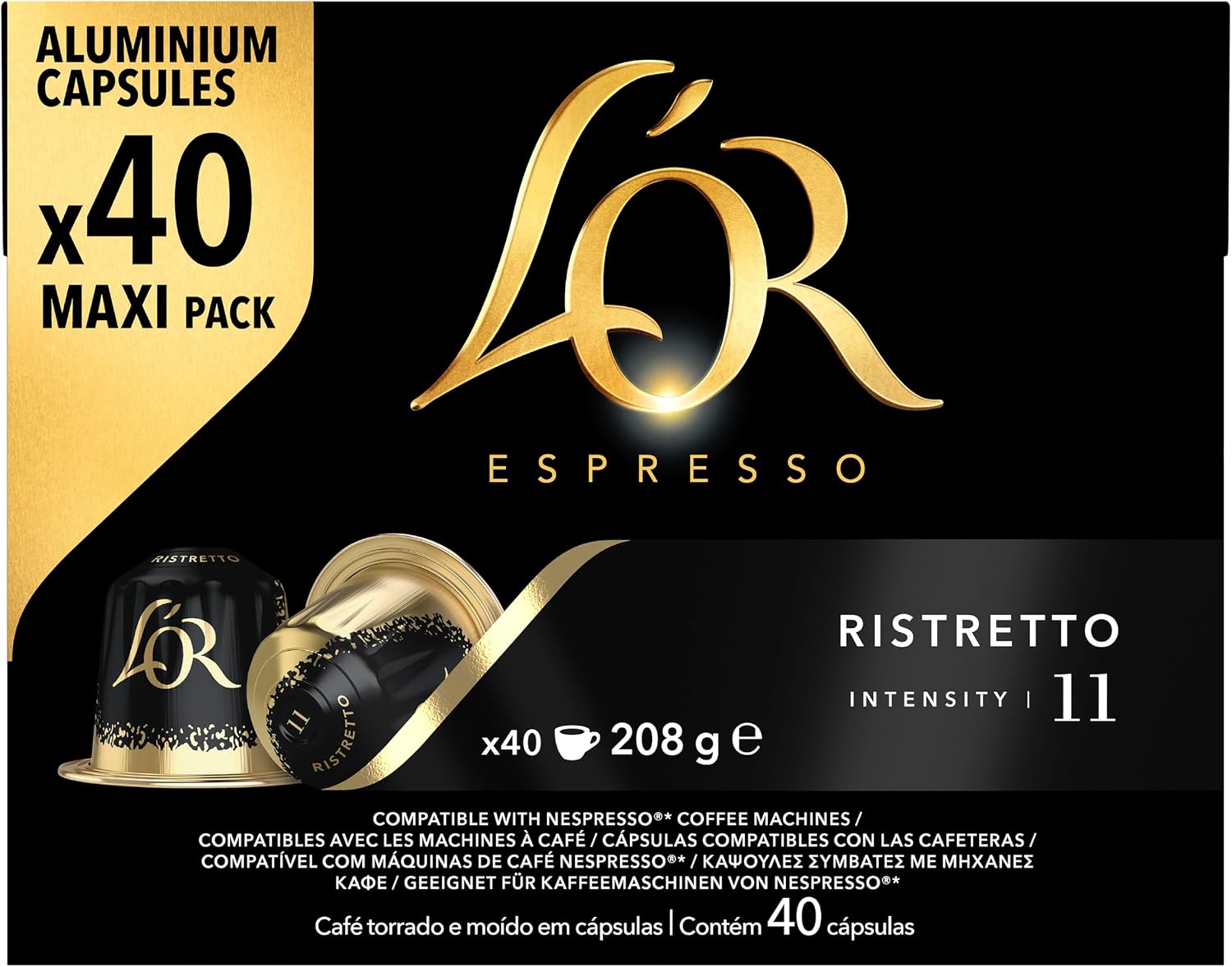 Detalle 2 de L'OR Espresso Ristretto Coffee Pods x40 – Pack of 40 Capsules