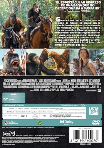 Thumbnail 1 de El Reino del Planeta de los Simios (Kingdom of the Planet of the Apes) (DVD)