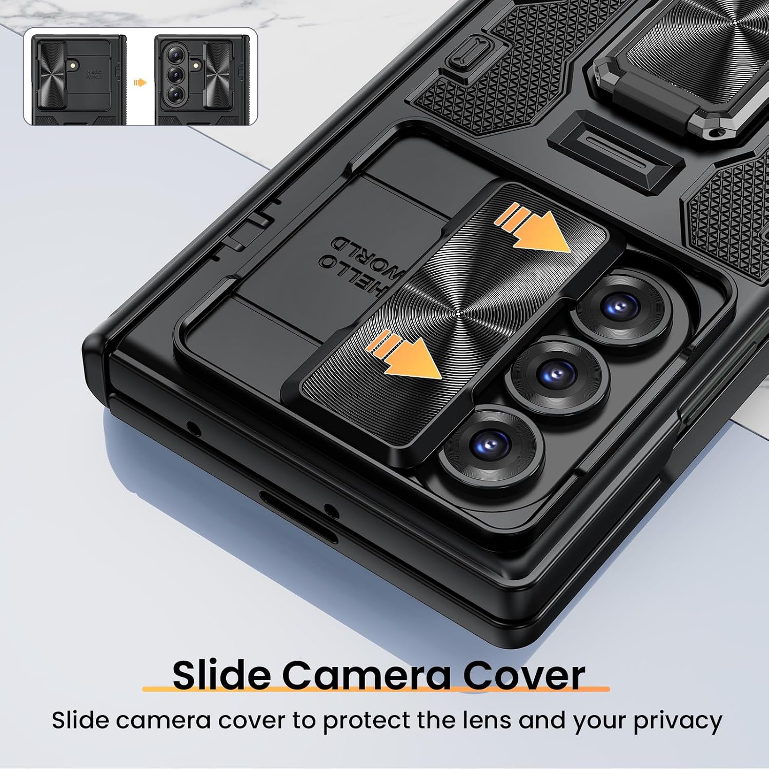 Detalle de VEGO Galaxy Z Fold 8 Ultra Case with Hinge Protection, Screen Protector & Stand