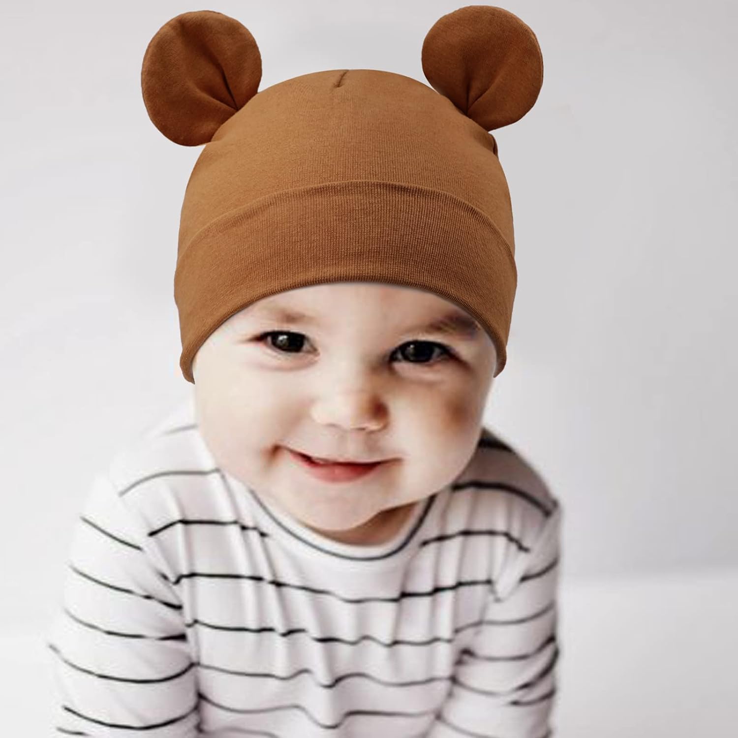 Detalle 2 de DRESHOW 4 Pieces Baby Beanie Set – Soft Knit Hats for Newborn to Toddler