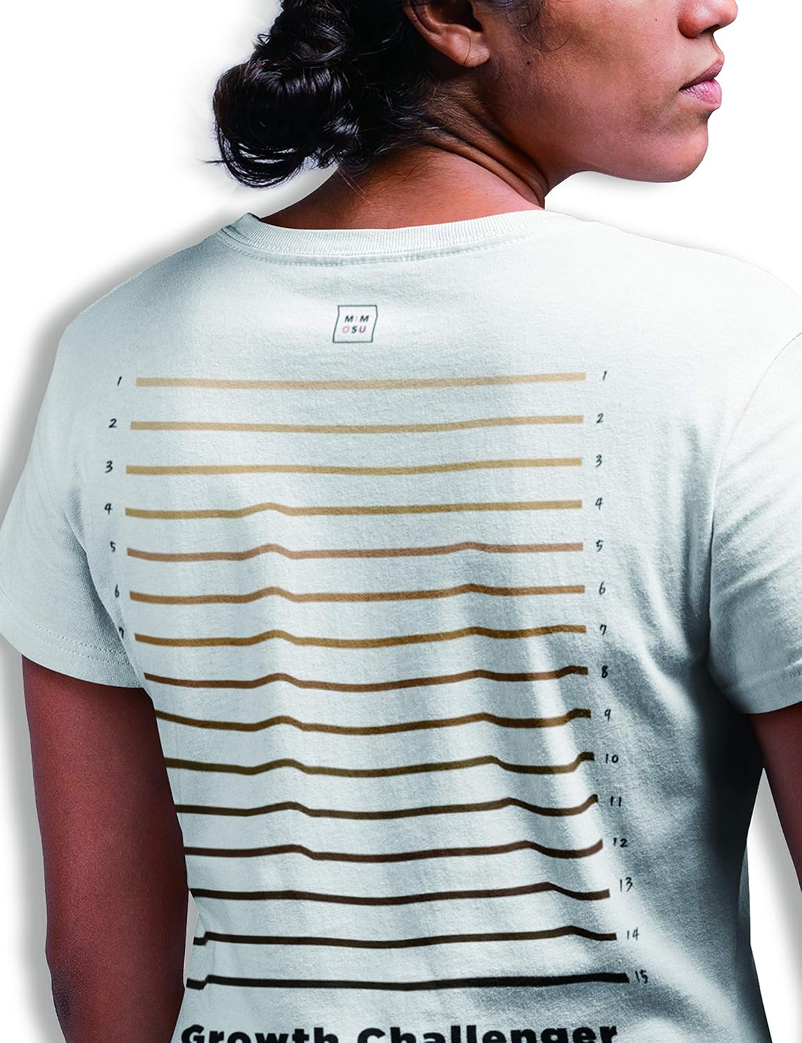 Detalle de Mimosu Melanin Shirt for Women graphic hair length chart