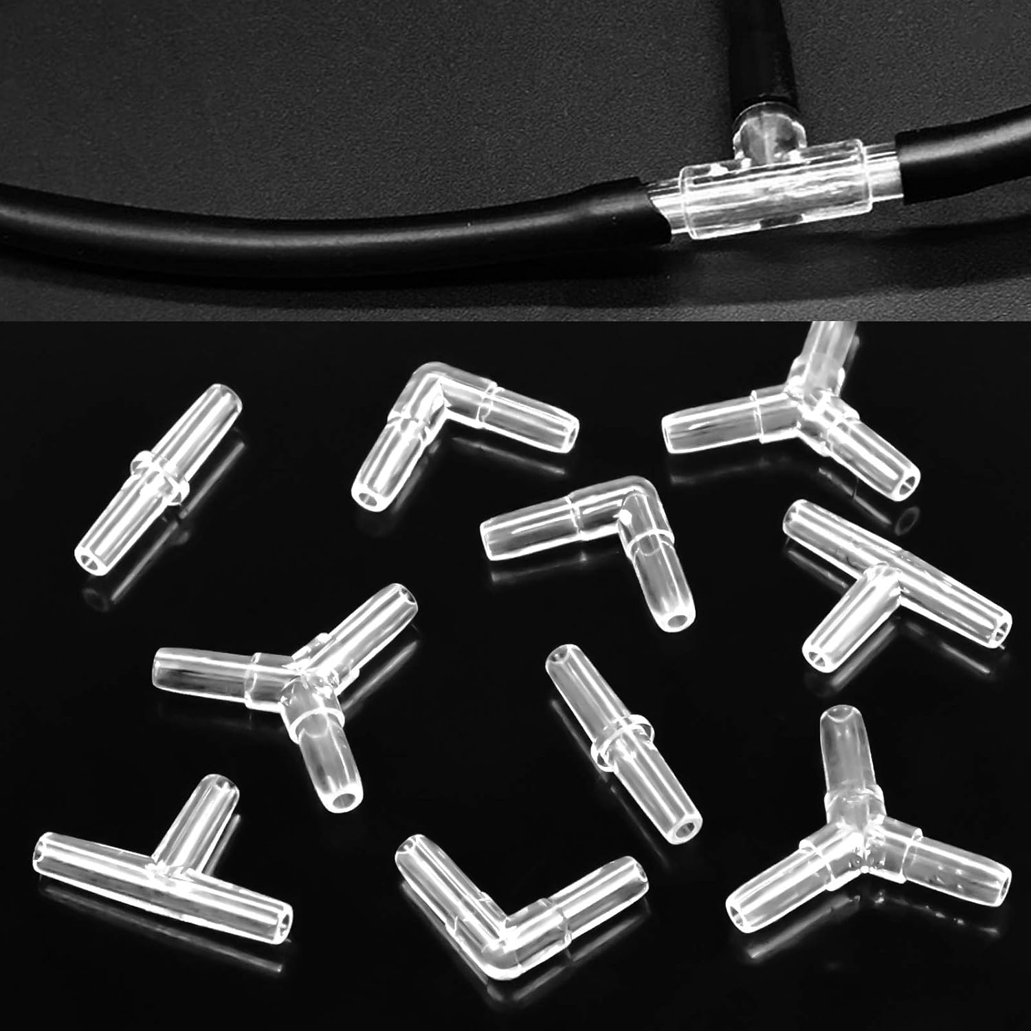 Thumbnail 4 de Skyzone Aquarium Airline Connectors and Tube Hose kit with 40 connectors and 5M air line tube
