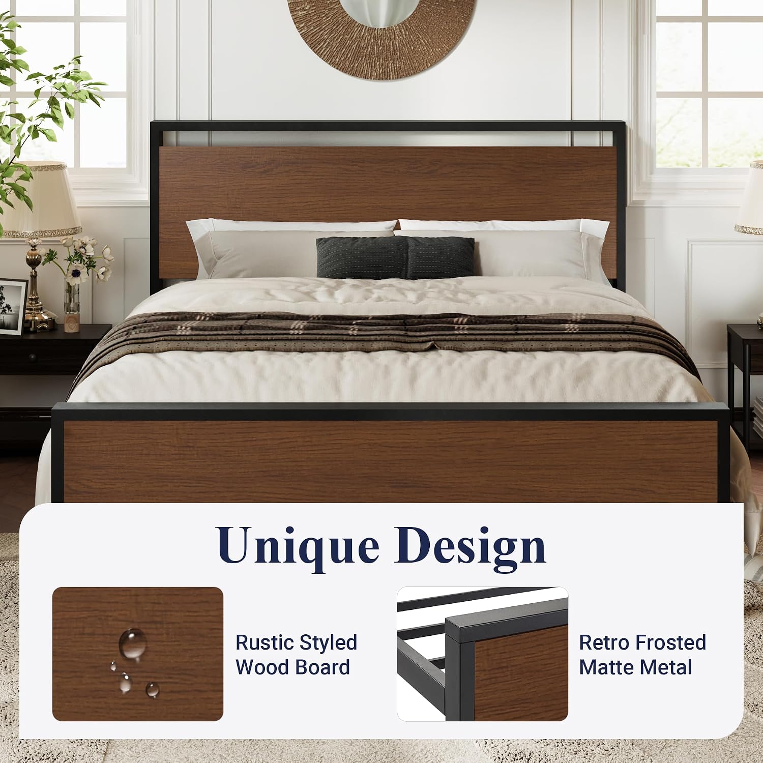 Detalle 2 de Allewie Bed Frame, Queen Size