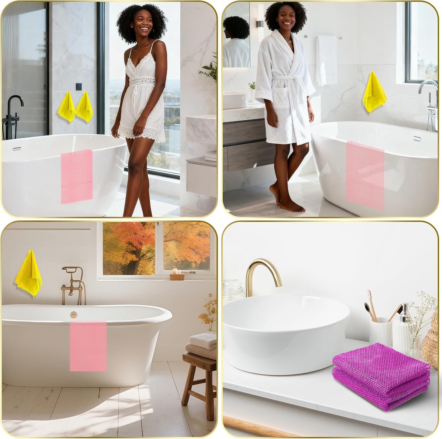 Thumbnail 5 de African Bath Sponge Set of 3 ⚖