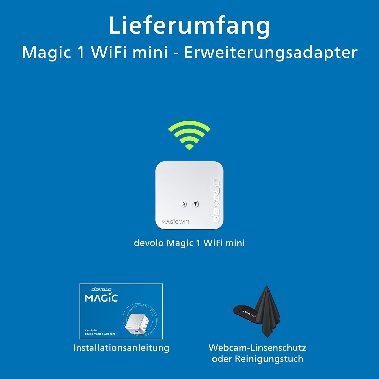 Thumbnail 6 de devolo Magic 1 WiFi mini Erweiterungsadapter – WLAN Powerline Adapter bis zu 1.200 Mbit/s (1× LAN, dLAN 2.0), weiß