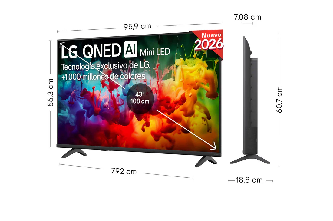 Thumbnail 1 de LG QNED7E 43QNED7EB3C: Smart TV 43 pulgadas 4K MiniLED AI QNED para 2026