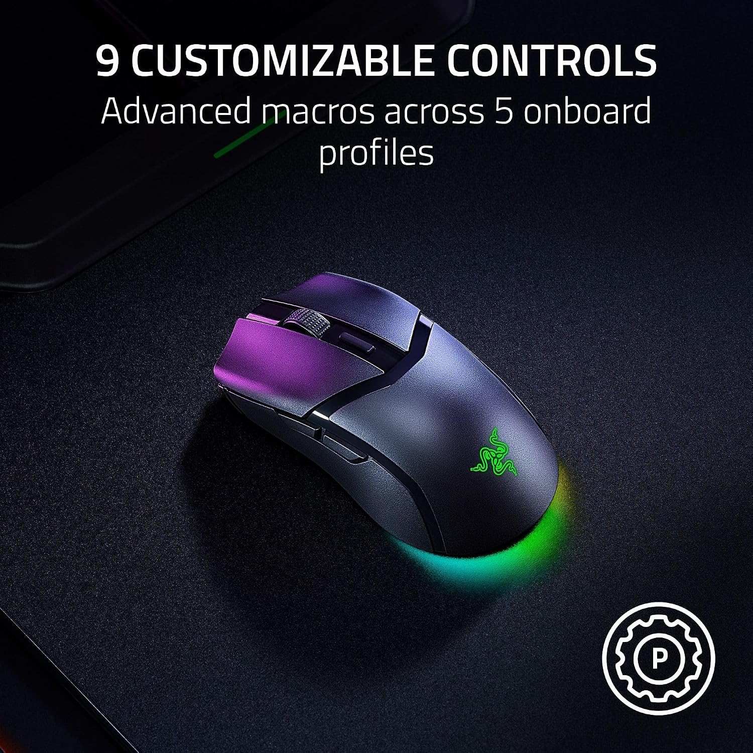 Detalle de Razer Cobra HyperSpeed RZ01-05570100-R3U1 Wireless Gaming Mouse, 62 g, 26K Sensor
