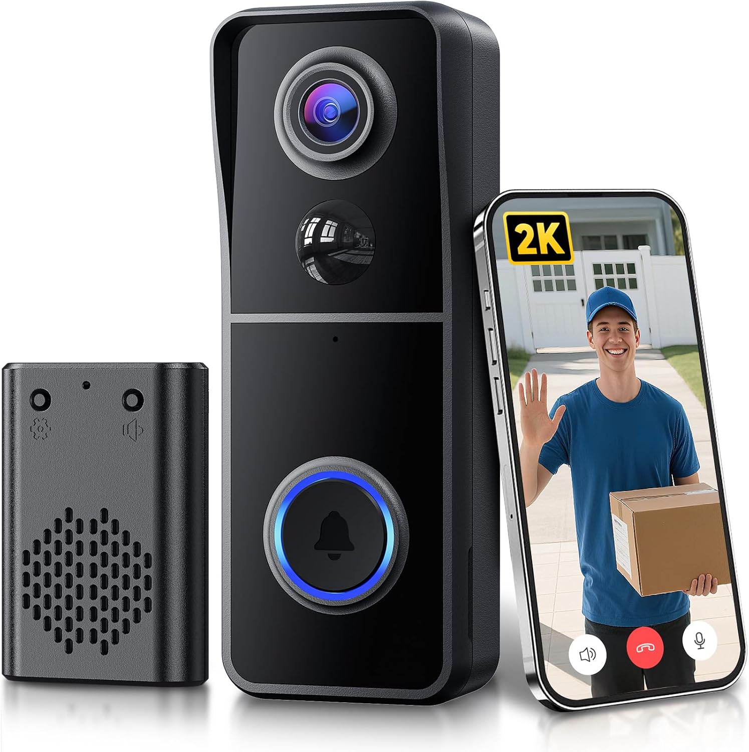 Detalle de AUE Video Doorbell Camera 2K