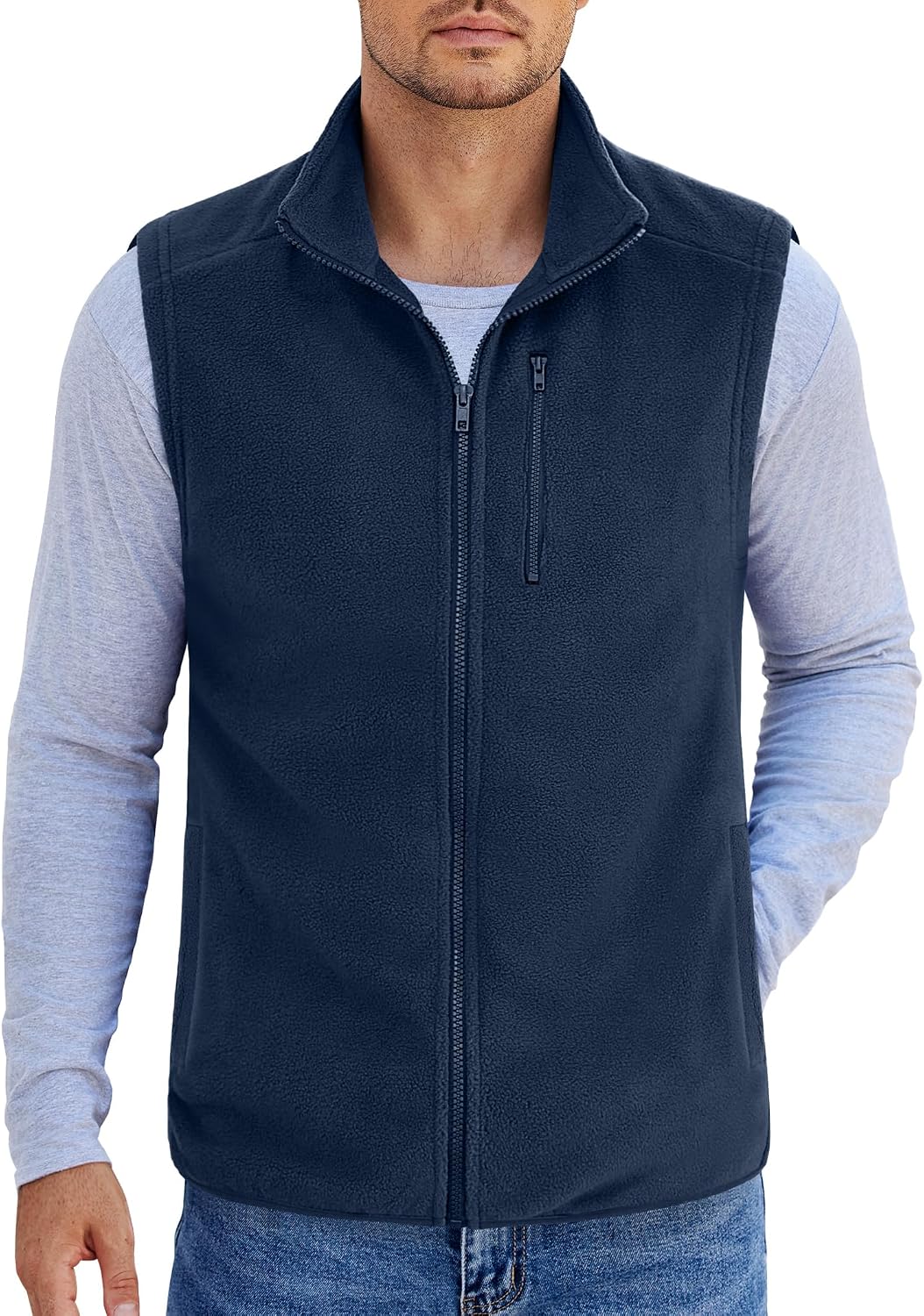 Detalle 2 de COOFANDY Men's Fleece Vest, Polyester