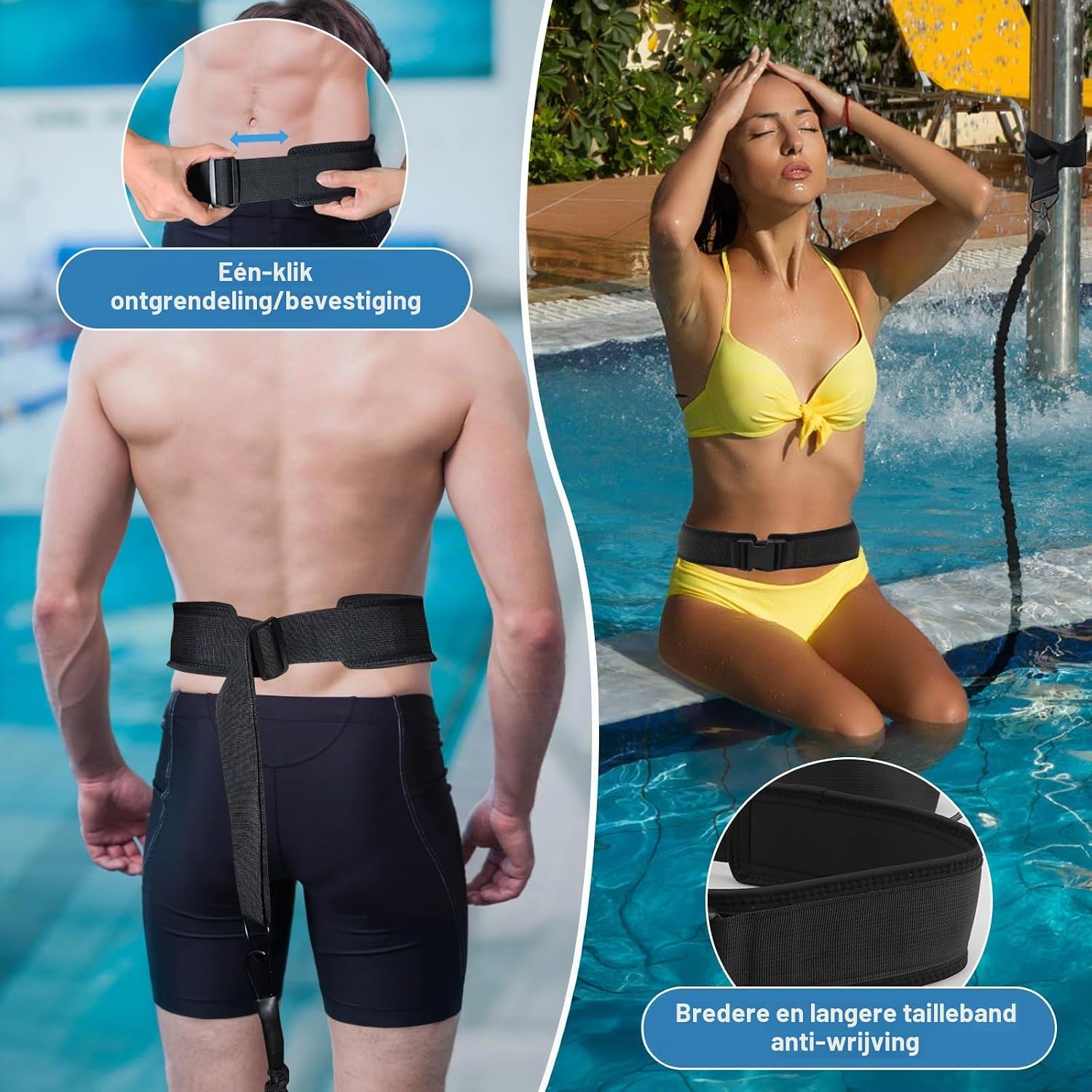 Detalle 2 de InemzTal IT-Swim Belts-11505029-FBA zwemgordel voor volwassenen, elastisch tot 8,5 m