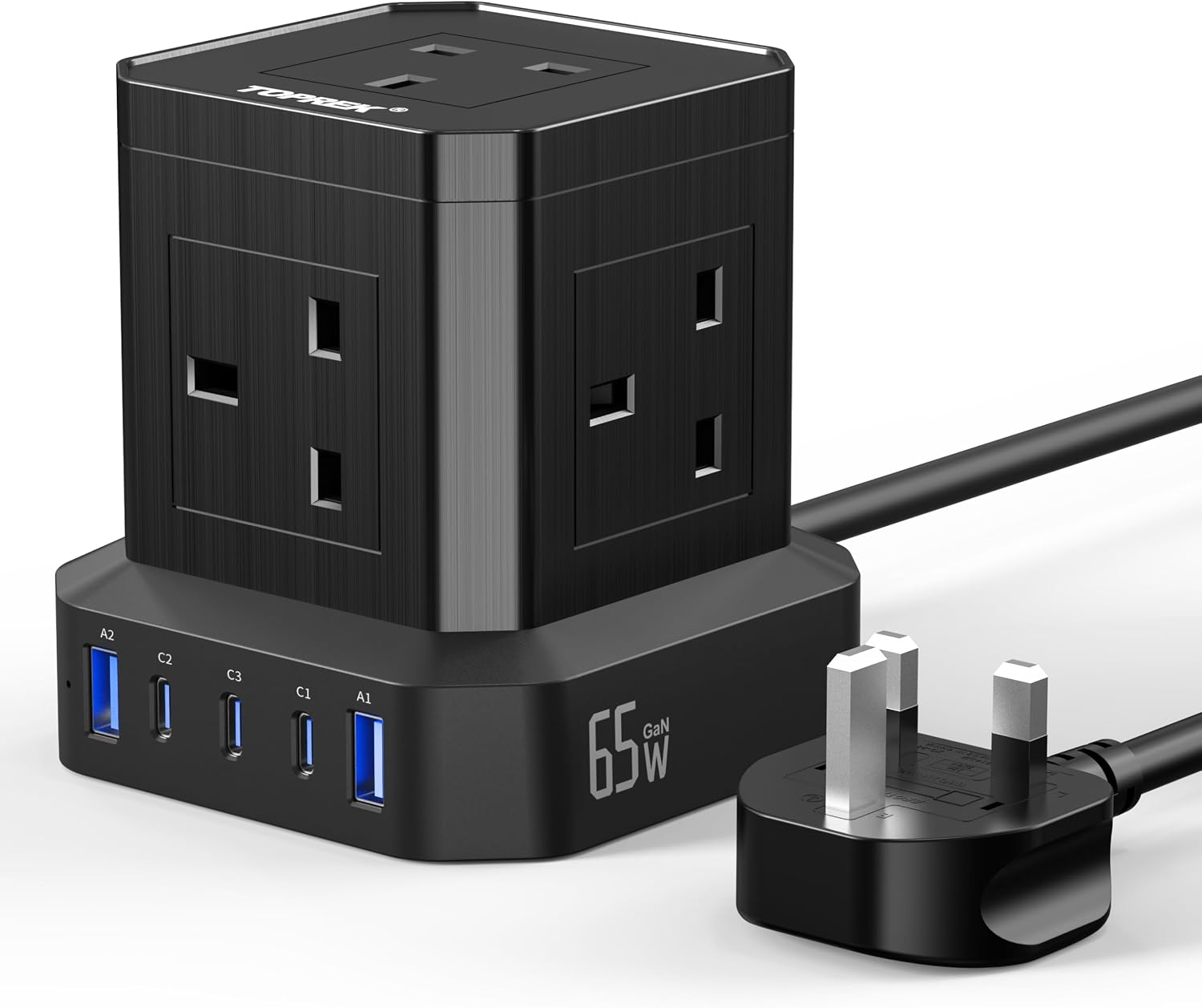 Detalle de TOPREK 65W PD3.0 charging extension lead