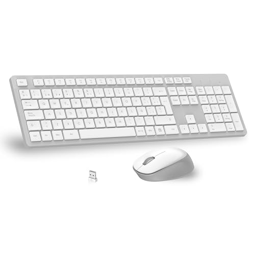 Detalle de LeadsaiL K786 teclado y ratón inalámbricos QWERTY español con teclado numérico