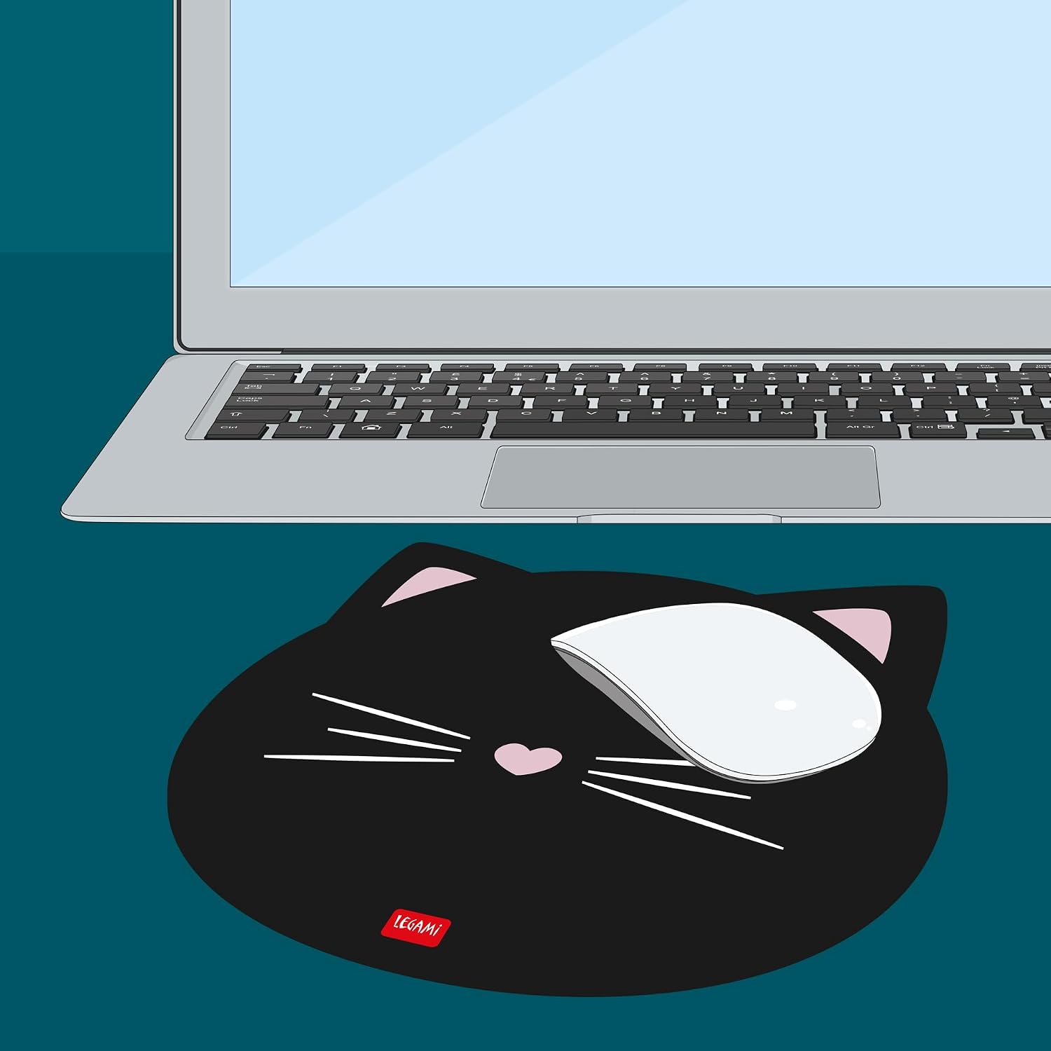 Thumbnail 1 de Legami Kitty musmatta med halkfri gummibas och antireflexyta