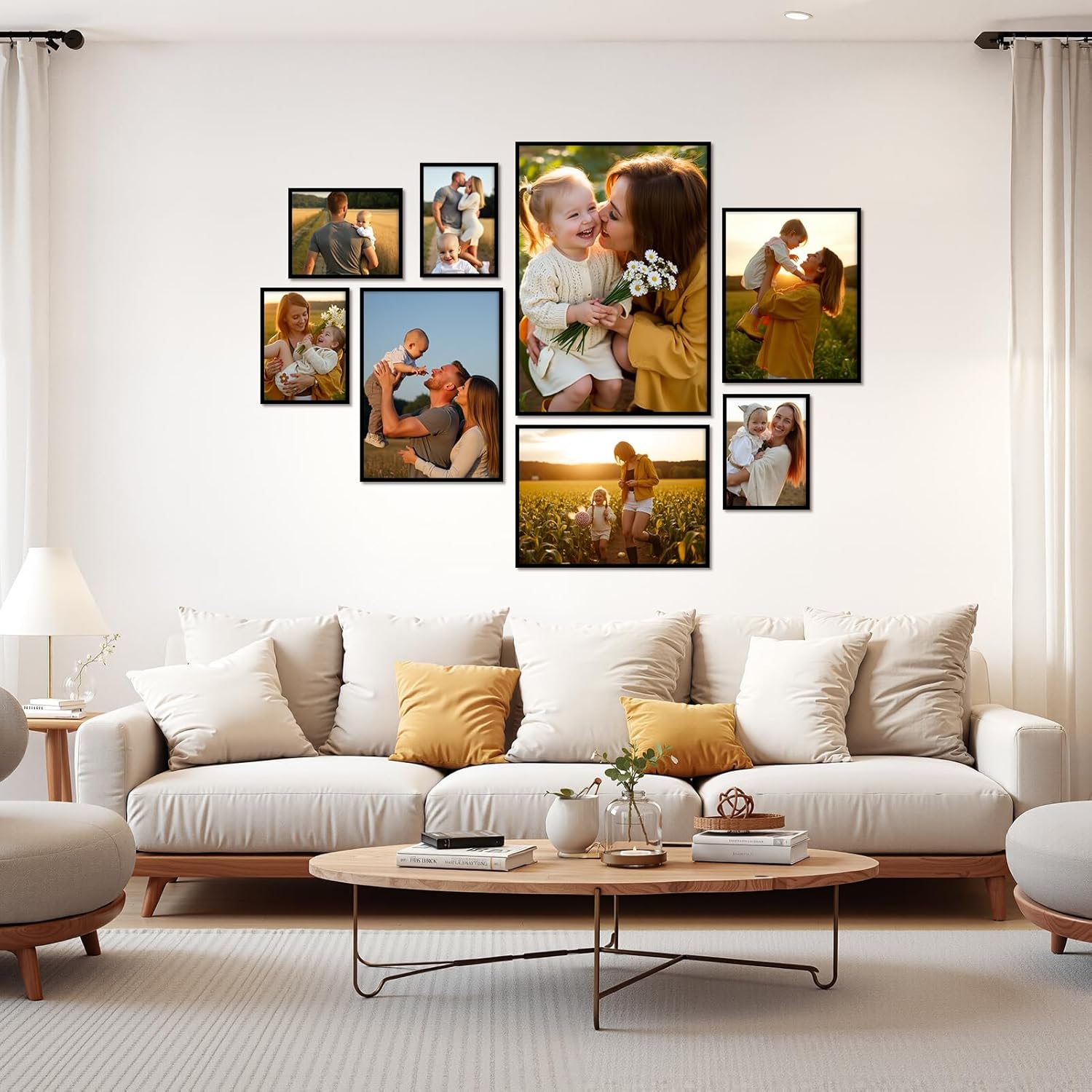 Thumbnail 6 de Hoikwo 50x70cm Frame Pack of 3 – Black Aluminium Wall-Mount Frames (50x70cm)