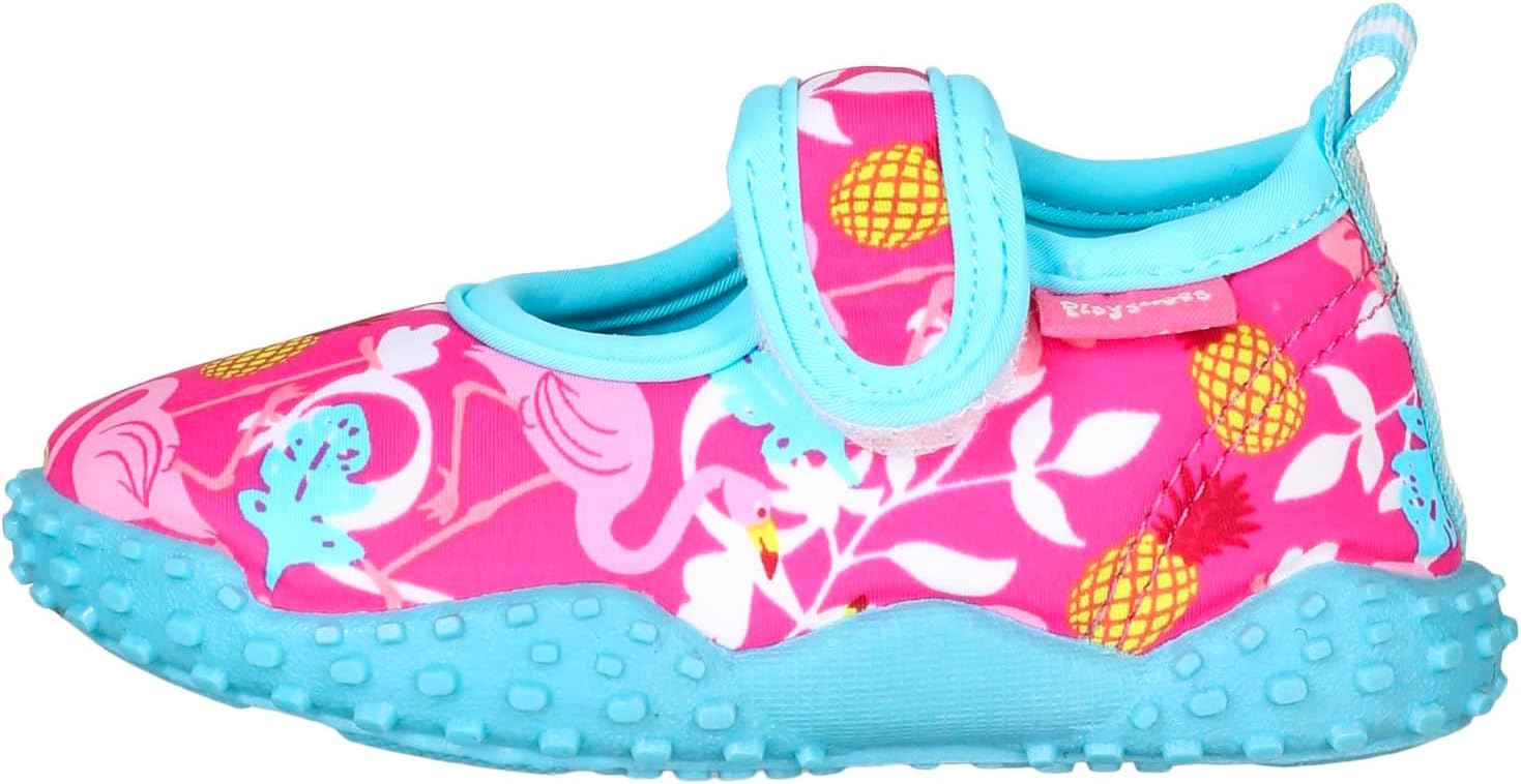 Detalle de Playshoes Unisex Kinder Aquaschuhe – Netzobermaterial, flacher Absatz, Normalweite