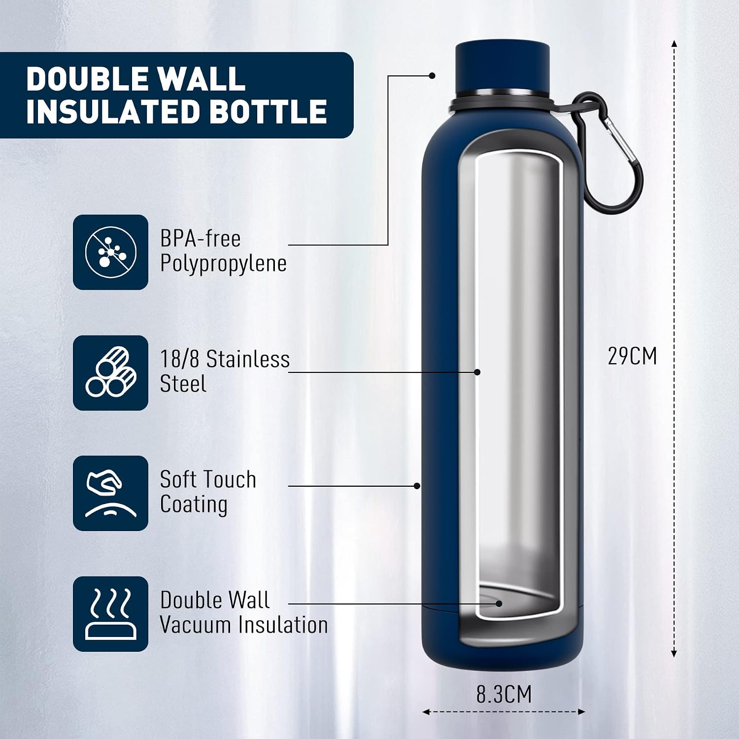 Detalle 2 de Exllena Insulated Water Bottle 1l
