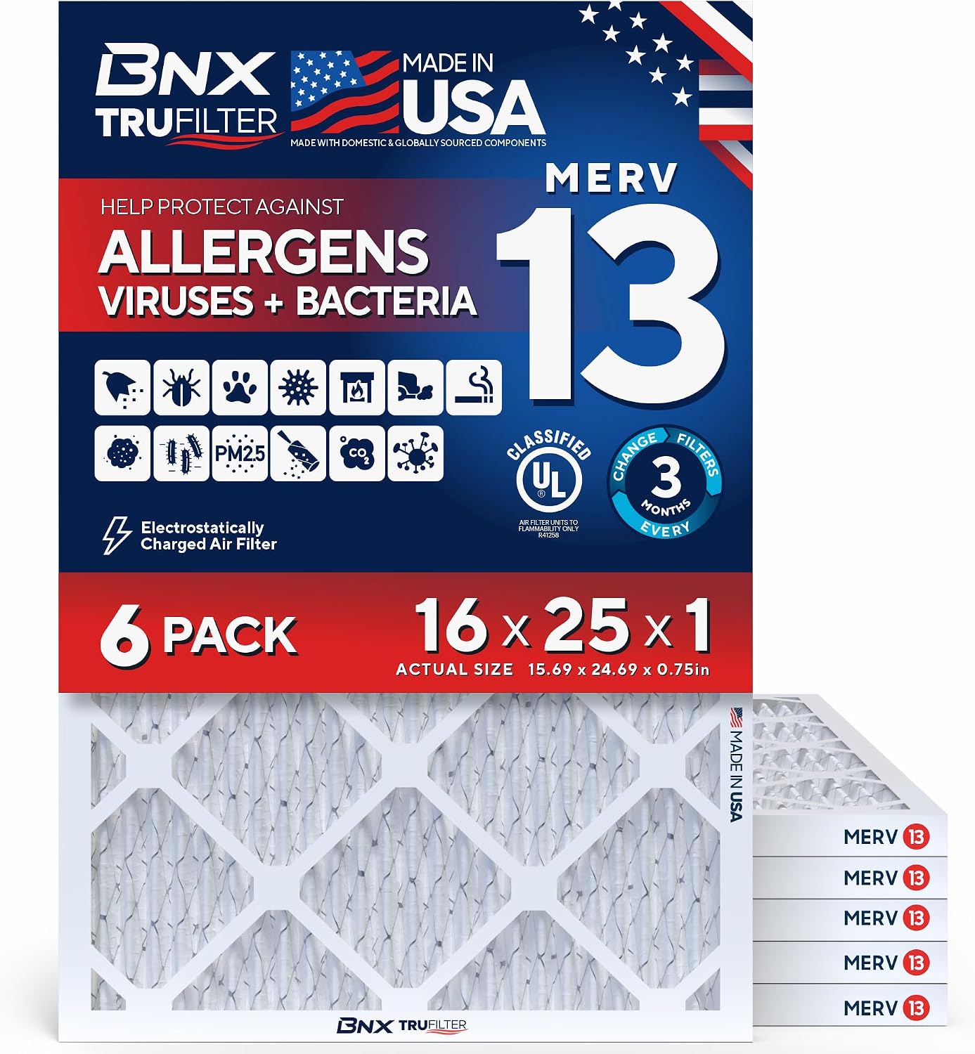 Detalle de BNX TruFilter 6-Pack Air Filter ๐