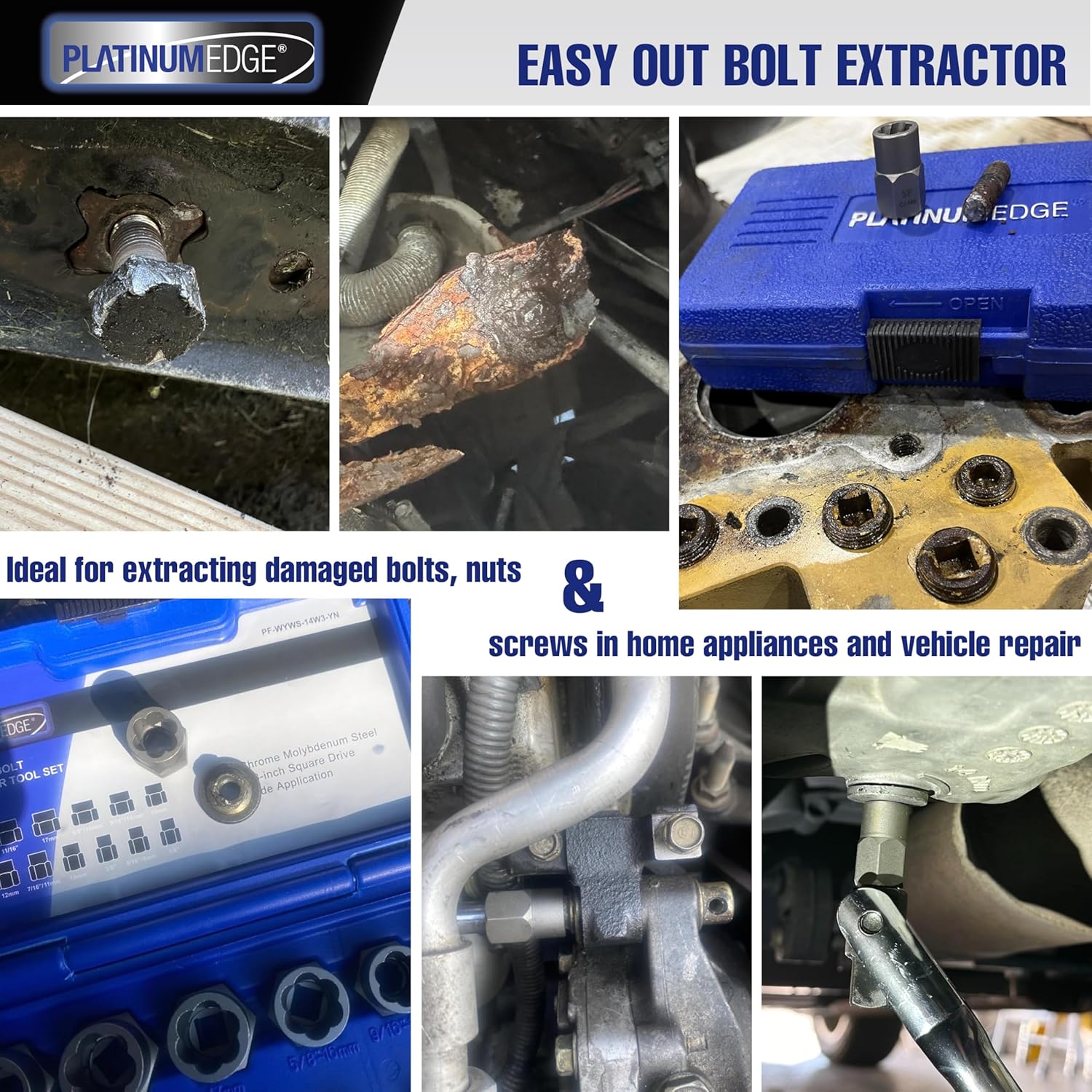 Thumbnail 5 de PLATINUMEDGE Impact Bolt Extractor Set 13-Piece