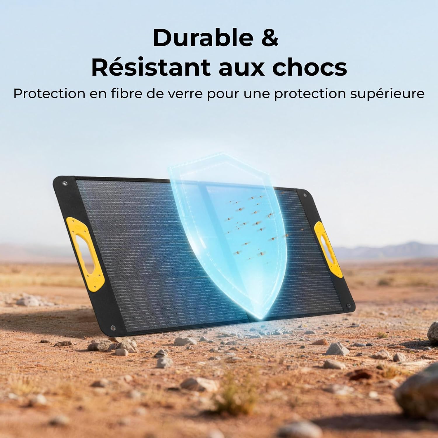 Detalle de BougeRV Panneau Solaire Pliable 100W – N-Type, Étanche IP65, 173Wh/277Wh, Fibre de Verre