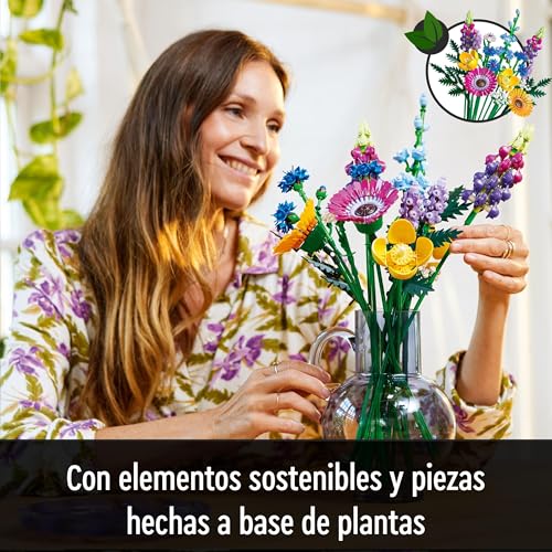 Thumbnail 5 de LEGO Botanicals Wildflower Bouquet Set 10313: ramo artificial para decorar y relajar la mente