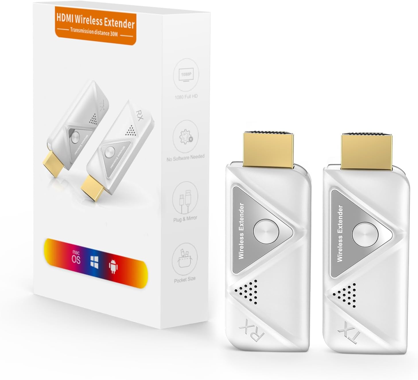 Detalle 2 de Wireless HDMI Transmitter and Receiver HDMI kabelloser Extender für Laptop 5G