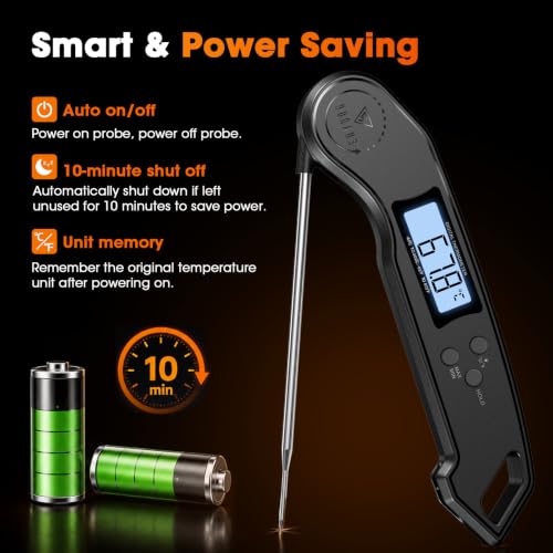 Thumbnail 3 de DOQAUS Meat Thermometer: 3s Read, ±1°C Accuracy, Black