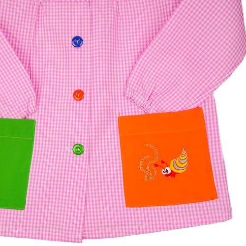 Thumbnail 2 de Etrexonline Bata Escolar Unisex Rosa (Talla 4, 5-6 años) — Uniforme infantil duradero y cómodo para guardería y colegio