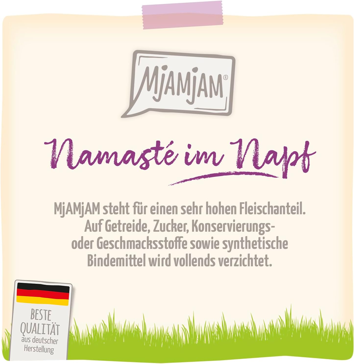 Detalle de MjAMjAM Premium Nassfutter Katzen – Wellness Wohlfühlpaket Huhn, 12er Pack (12 x 125 g), getreidefrei mit extra Fleisch