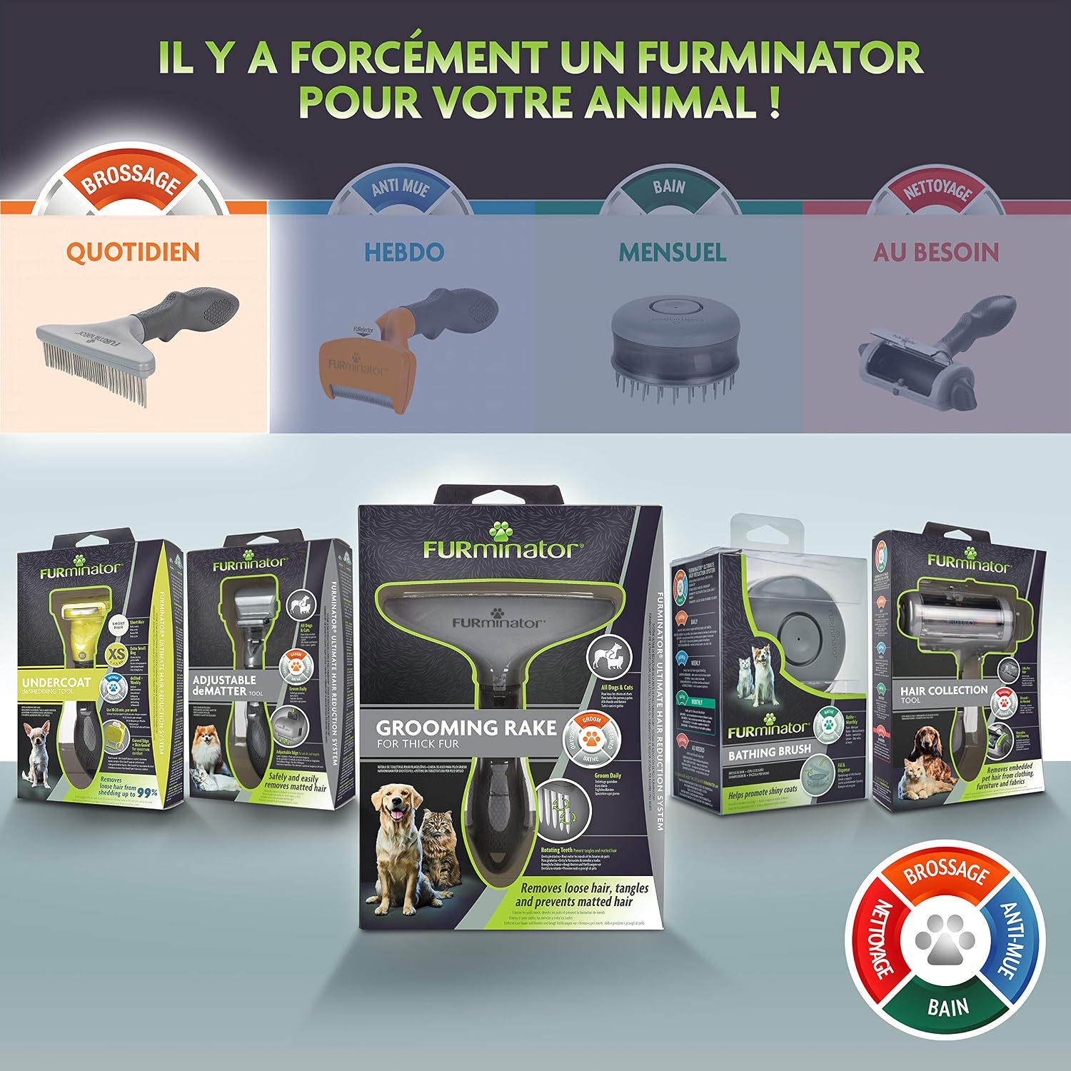 Thumbnail 6 de Furminator Râteau – Peigne de démêlage pour chien et chat