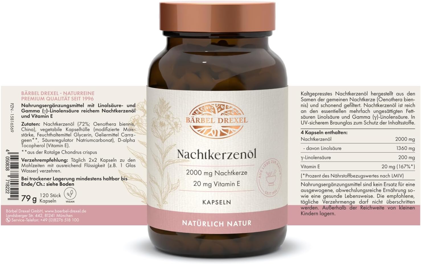 Thumbnail 4 de BÄRBEL DREXEL Nachtkerzenöl 2000 mg Kapseln