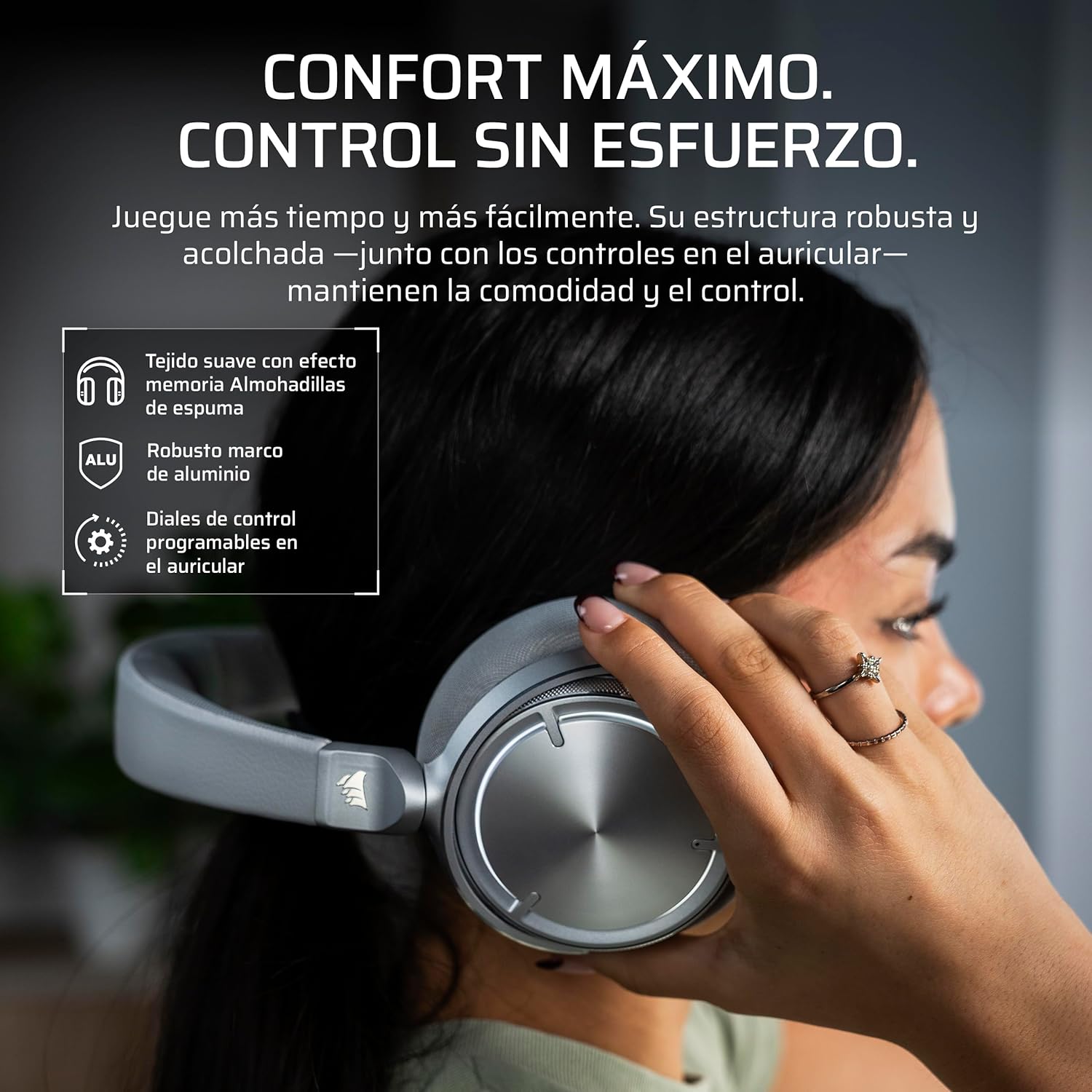 Thumbnail 7 de Corsair Virtuoso MAX: Auriculares Gaming Inalámbricos 🎮 Con ANC