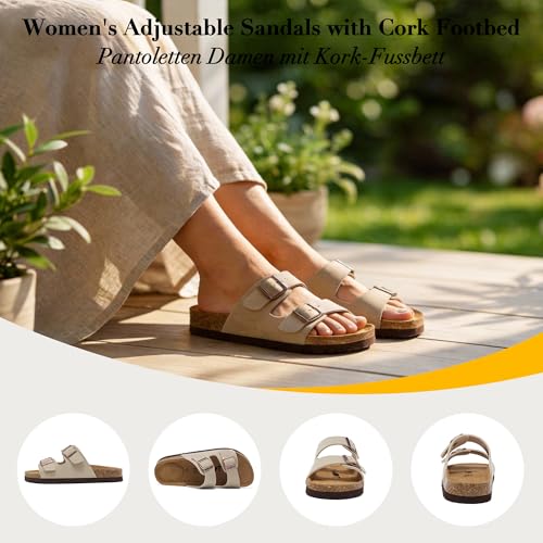 Thumbnail 6 de Chetoria Sandales et Mules Féminin/Homme avec Boucles Réglables Gris 39EU