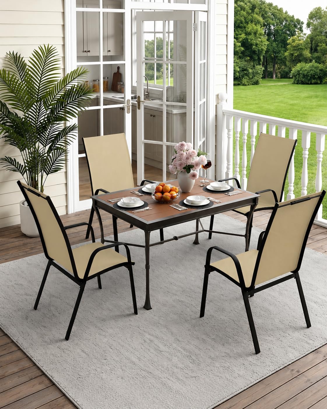 Thumbnail 6 de Outvelar Patio Dining Chairs Set of 4