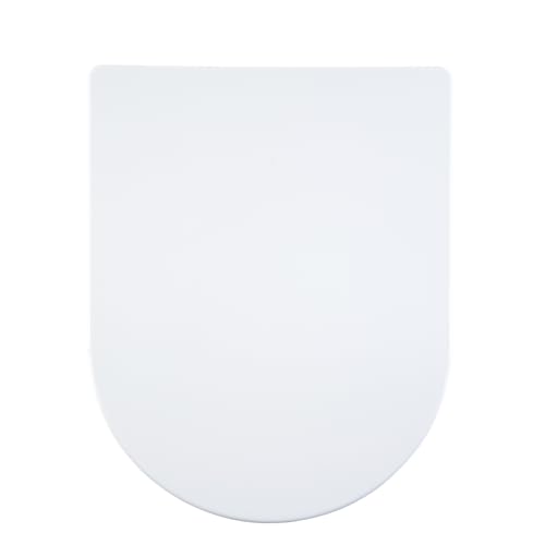 Detalle de AQUALONA Premium Thermoplastic D-Shape Toilet Seat with Soft Close Hinges