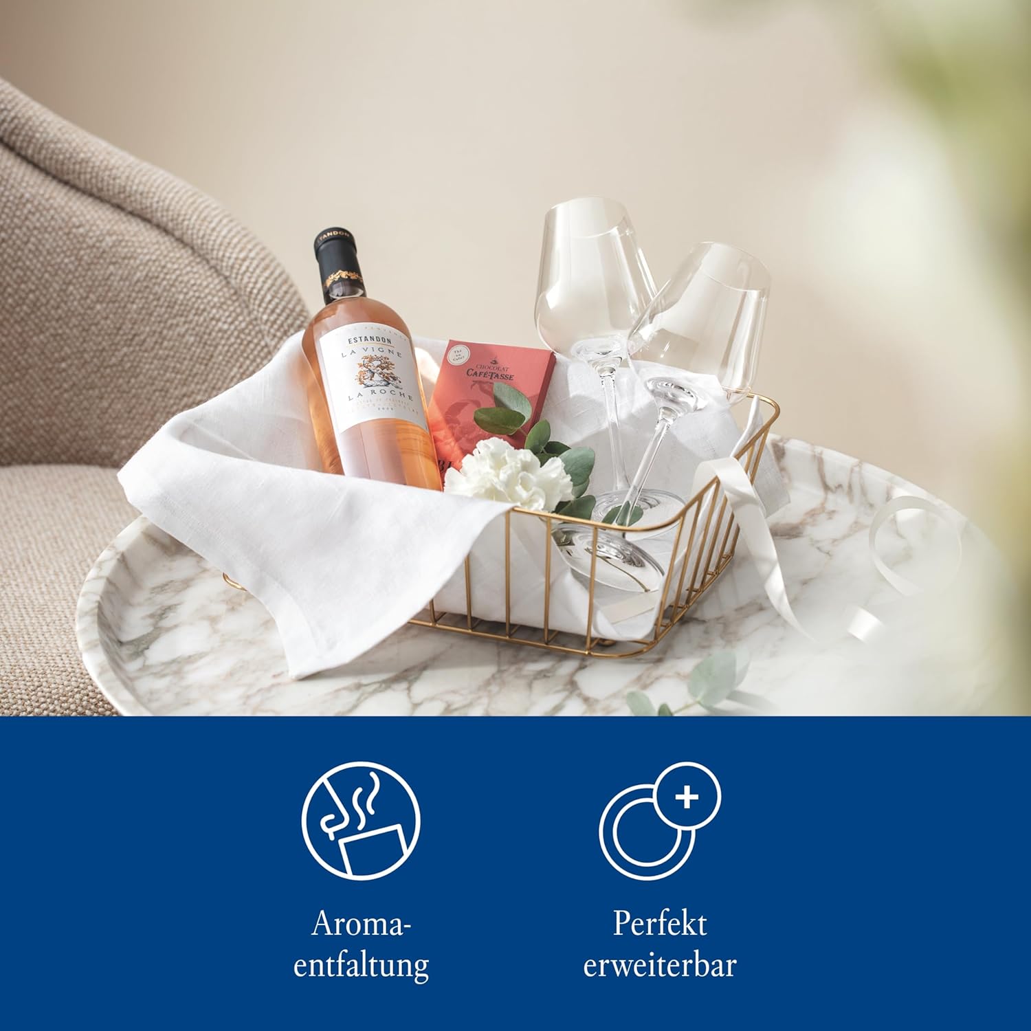 Thumbnail 4 de Villeroy & Boch La Divina Weißweinkelch-Set 4-teilig – Kristallglas, spülmaschinenfest, 380 ml