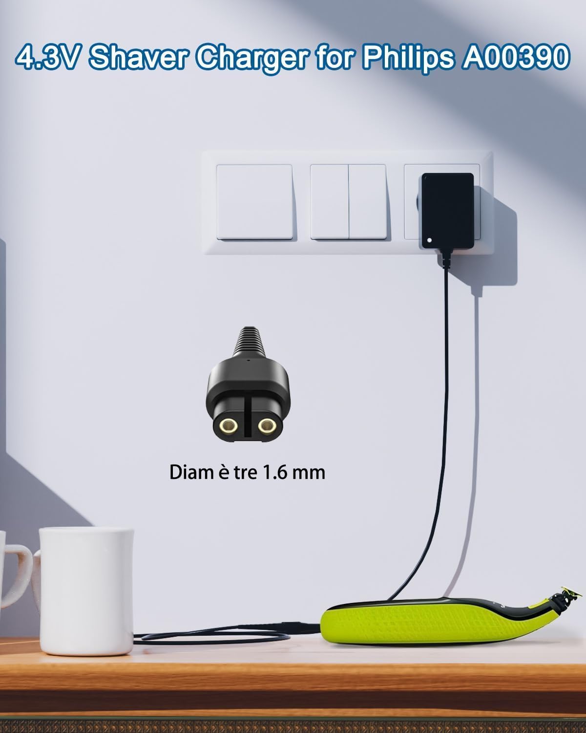 Detalle 2 de Jippofu A00390 Caricabatterie Oneblade 4,3 V 🔌