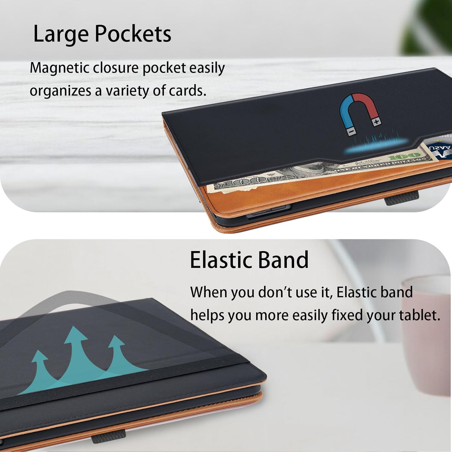 Thumbnail 2 de Vkooer Hülle für Samsung Galaxy Tab A11 Plus / A9 Plus 11 Zoll 2023 Modell (SM-X210/X216/X218) – PU-Leder Folio mit Stand und S Pen Halter