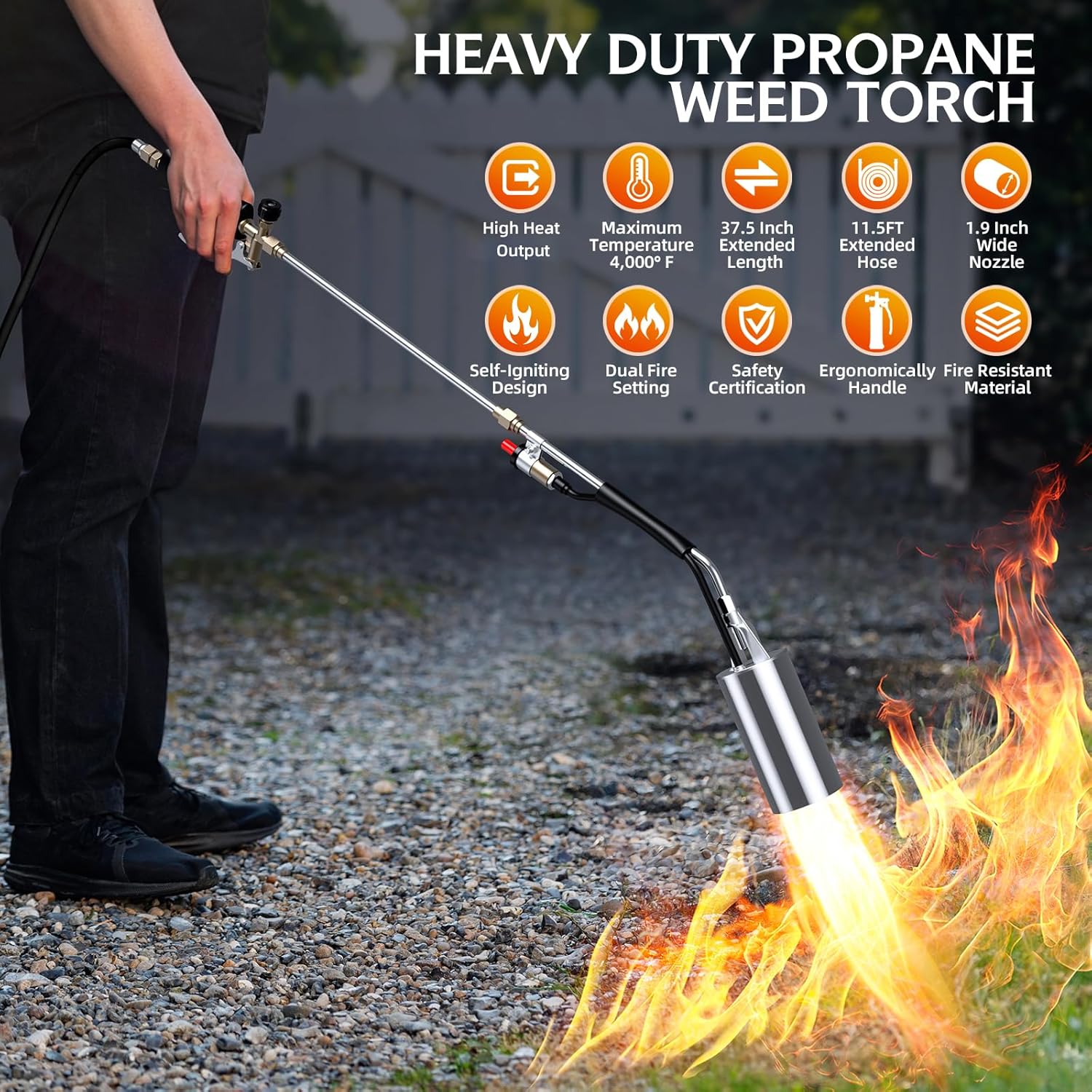 Thumbnail 1 de SEVENMEET Weed Torch with 11.5 ft Hose